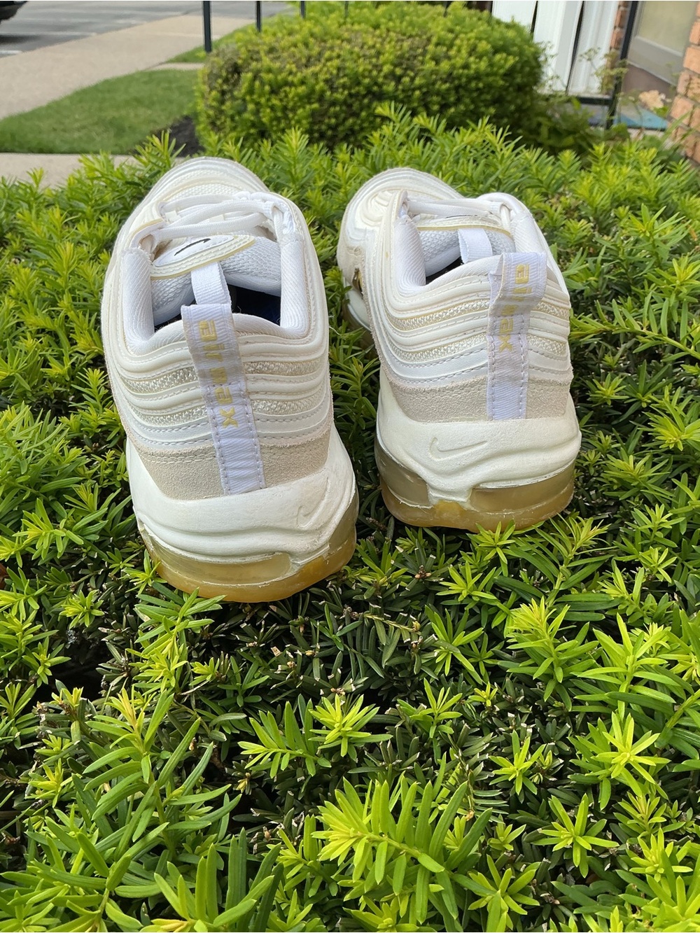 Nike Air Max 97 White Lemon Wash Black DQ8961-100 Women’s 7.5 EUC - Picture 4 of 15